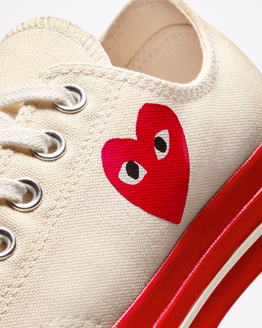 Dámské Boty Nízké Converse x Comme des Garçons PLAY Chuck 70 Červené | CZ DCNH51